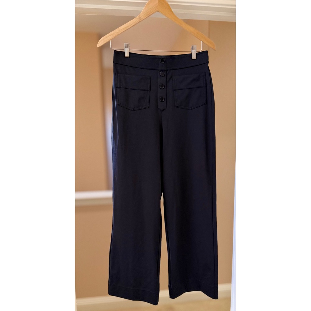 NWT Women's HALARA Black Stretch High Waisted Pockets Workwear Casual M Petite - Picture 3 of 6